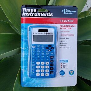 New Texas Instruments TI-30X IIS Scientific Calculator Blue solar battery powere
